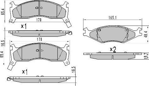 FREMAX FBP-1759 - Тормозные колодки, дисковые, комплект autospares.lv