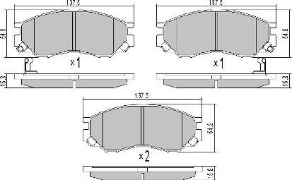 FREMAX FBP-1756 - Тормозные колодки, дисковые, комплект autospares.lv