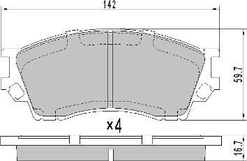 FREMAX FBP-1760 - Тормозные колодки, дисковые, комплект autospares.lv