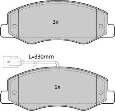 DON MDB3095 - Тормозные колодки, дисковые, комплект autospares.lv