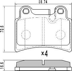 FREMAX FBP-1709 - Тормозные колодки, дисковые, комплект autospares.lv