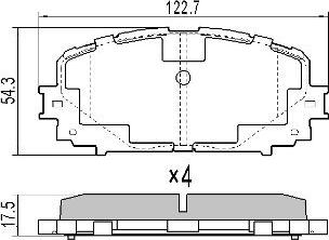 FREMAX FBP-1708 - Тормозные колодки, дисковые, комплект autospares.lv