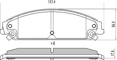 FREMAX FBP-1703 - Тормозные колодки, дисковые, комплект autospares.lv