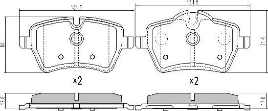 FREMAX FBP-1707 - Тормозные колодки, дисковые, комплект autospares.lv