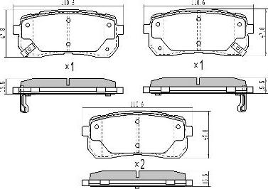 FREMAX FBP-1712 - Тормозные колодки, дисковые, комплект autospares.lv