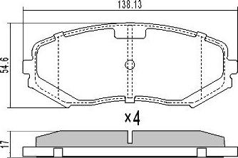 FREMAX FBP-1735 - Тормозные колодки, дисковые, комплект autospares.lv