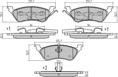 FREMAX FBP-1731 - Тормозные колодки, дисковые, комплект autospares.lv