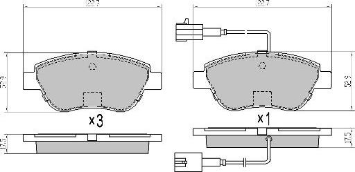 FREMAX FBP-1726 - Тормозные колодки, дисковые, комплект autospares.lv