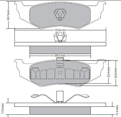 FREMAX FBP-1728 - Тормозные колодки, дисковые, комплект autospares.lv