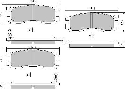 FREMAX FBP-1774 - Тормозные колодки, дисковые, комплект autospares.lv