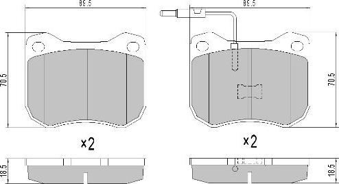 FREMAX FBP-2653 - Тормозные колодки, дисковые, комплект autospares.lv