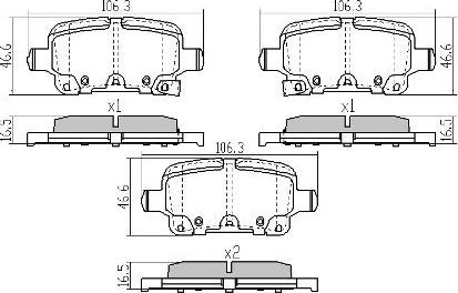 FREMAX FBP-2608 - Тормозные колодки, дисковые, комплект autospares.lv