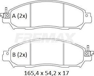 FREMAX FBP-2610 - Тормозные колодки, дисковые, комплект autospares.lv