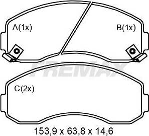 FREMAX FBP-2063 - Тормозные колодки, дисковые, комплект autospares.lv