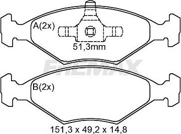 FREMAX FBP-2004 - Тормозные колодки, дисковые, комплект autospares.lv