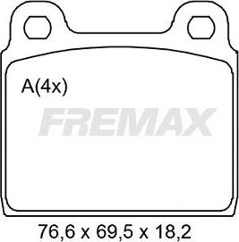 FREMAX FBP-2002 - Тормозные колодки, дисковые, комплект autospares.lv