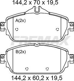 FREMAX FBP-2107 - Тормозные колодки, дисковые, комплект autospares.lv