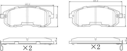 FREMAX FBP-2132 - Тормозные колодки, дисковые, комплект autospares.lv