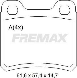 FREMAX FBP-2126 - Тормозные колодки, дисковые, комплект autospares.lv