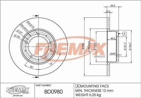 FREMAX FWI-5082 - Сигнализатор, износ тормозных колодок autospares.lv