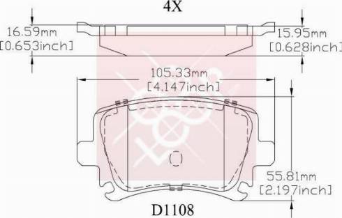 Friction Master MKD1108 - Тормозные колодки, дисковые, комплект autospares.lv