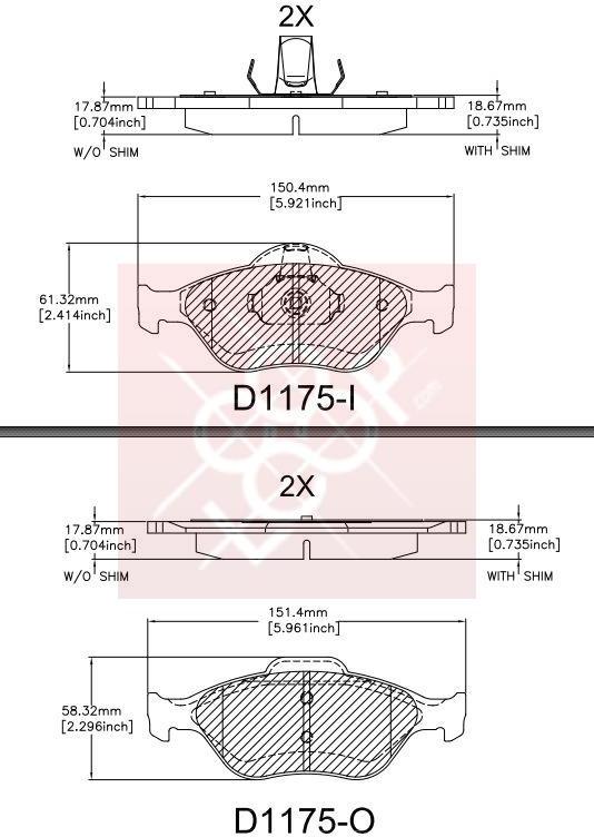 Friction Master MKD1175 - Тормозные колодки, дисковые, комплект autospares.lv