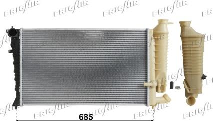 Frigair 0108.2055 - Радиатор, охлаждение двигателя autospares.lv