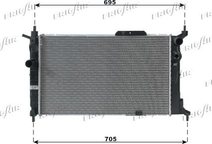 Frigair 0107.2037 - Радиатор, охлаждение двигателя autospares.lv