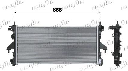 Frigair 0204.2039 - Радиатор, охлаждение двигателя autospares.lv