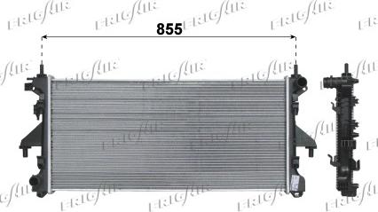 Frigair 0204.2035 - Радиатор, охлаждение двигателя autospares.lv