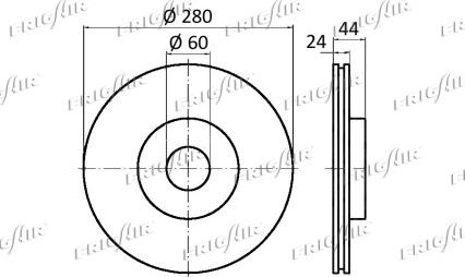 Frigair DC09.105 - Тормозной диск autospares.lv