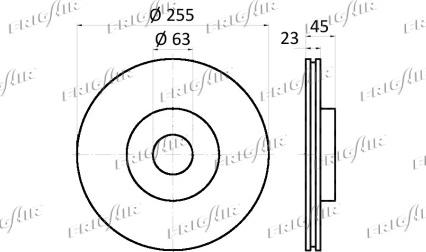 Frigair DC05.107 - Тормозной диск autospares.lv