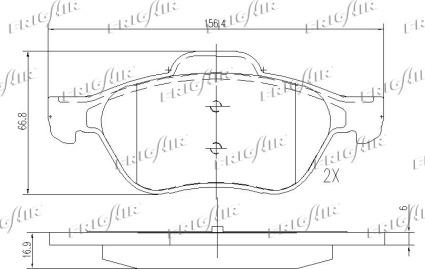 Frigair PD09.511 - Тормозные колодки, дисковые, комплект autospares.lv