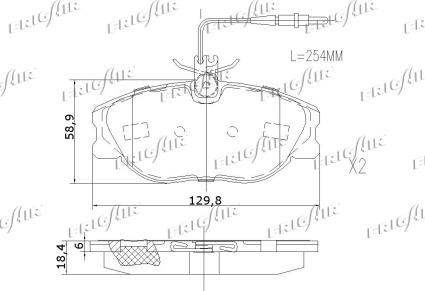 Frigair PD04.535 - Тормозные колодки, дисковые, комплект autospares.lv