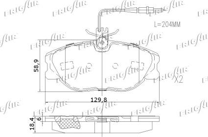 Frigair PD04.535 - Тормозные колодки, дисковые, комплект autospares.lv