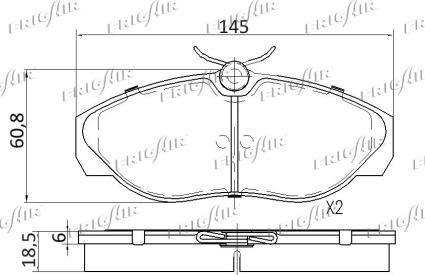 Frigair PD04.533 - Тормозные колодки, дисковые, комплект autospares.lv