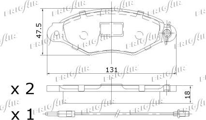 Frigair PD03.506 - Тормозные колодки, дисковые, комплект autospares.lv