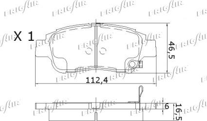 Frigair PD15.519 - Тормозные колодки, дисковые, комплект autospares.lv