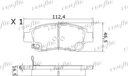 Frigair PD15.519 - Тормозные колодки, дисковые, комплект autospares.lv