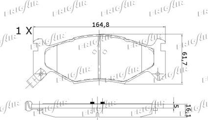 Frigair PD18.511 - Тормозные колодки, дисковые, комплект autospares.lv