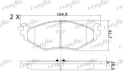 Frigair PD18.511 - Тормозные колодки, дисковые, комплект autospares.lv