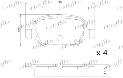 Frigair PD13.501 - Тормозные колодки, дисковые, комплект autospares.lv