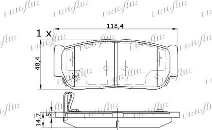 Frigair PD34.501 - Тормозные колодки, дисковые, комплект autospares.lv