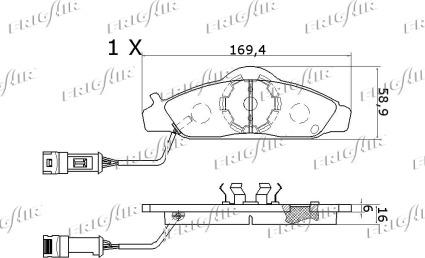 Frigair PD31.506 - Тормозные колодки, дисковые, комплект autospares.lv