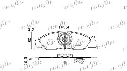 Frigair PD31.506 - Тормозные колодки, дисковые, комплект autospares.lv