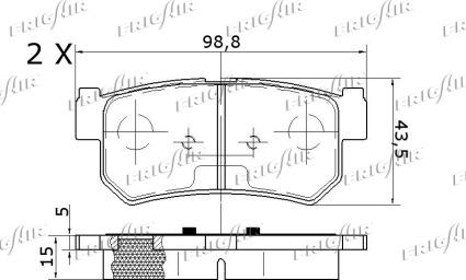 Frigair PD31.501 - Тормозные колодки, дисковые, комплект autospares.lv