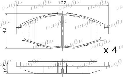 Frigair PD31.508 - Тормозные колодки, дисковые, комплект autospares.lv