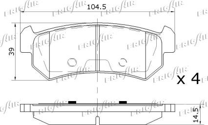 Frigair PD31.502 - Тормозные колодки, дисковые, комплект autospares.lv