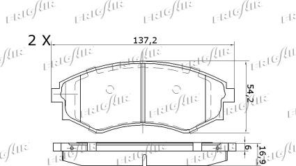 Frigair PD31.507 - Тормозные колодки, дисковые, комплект autospares.lv