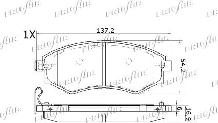 Frigair PD31.507 - Тормозные колодки, дисковые, комплект autospares.lv